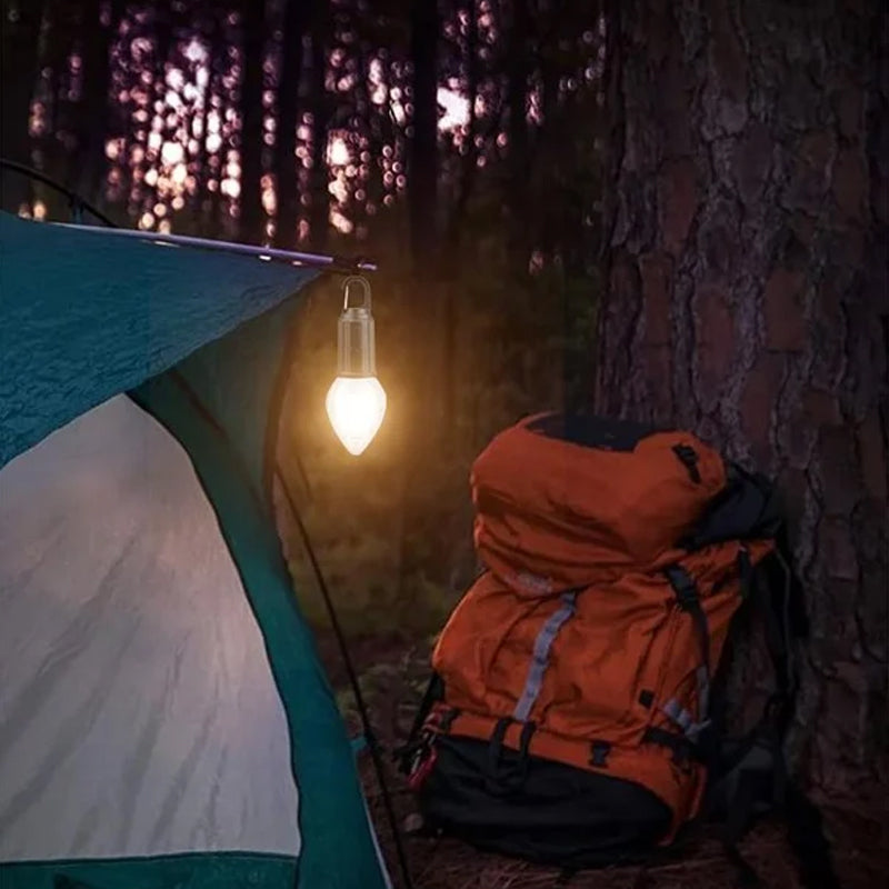 Retro Lampe for Utendørs Camping Hengende Krok Type-C Oppladbar