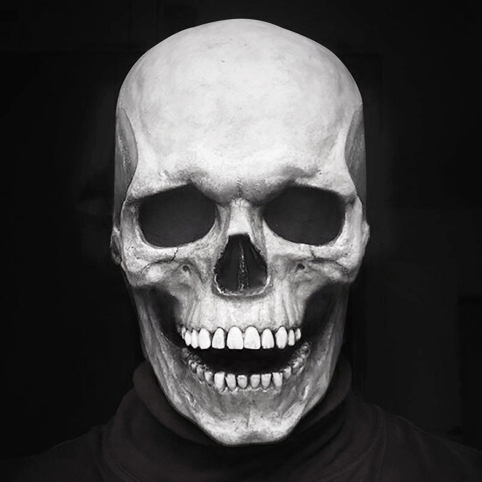 3D Full Head Evil Skull Mask-fashion-Norskova-Hvit-Norskova