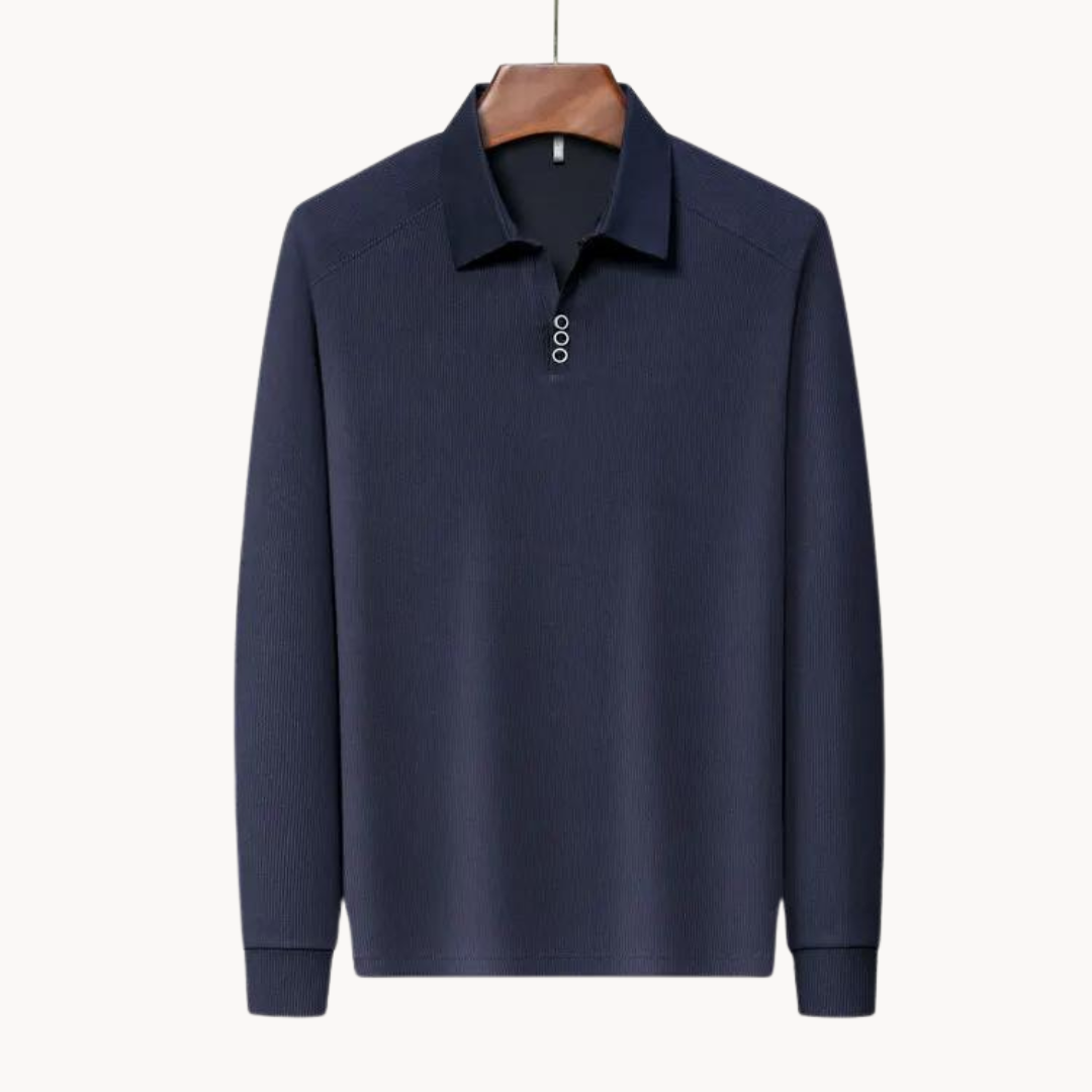 Myk Langermet Pullover Polo For Menn