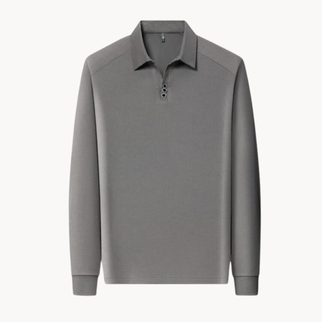 Myk Langermet Pullover Polo For Menn