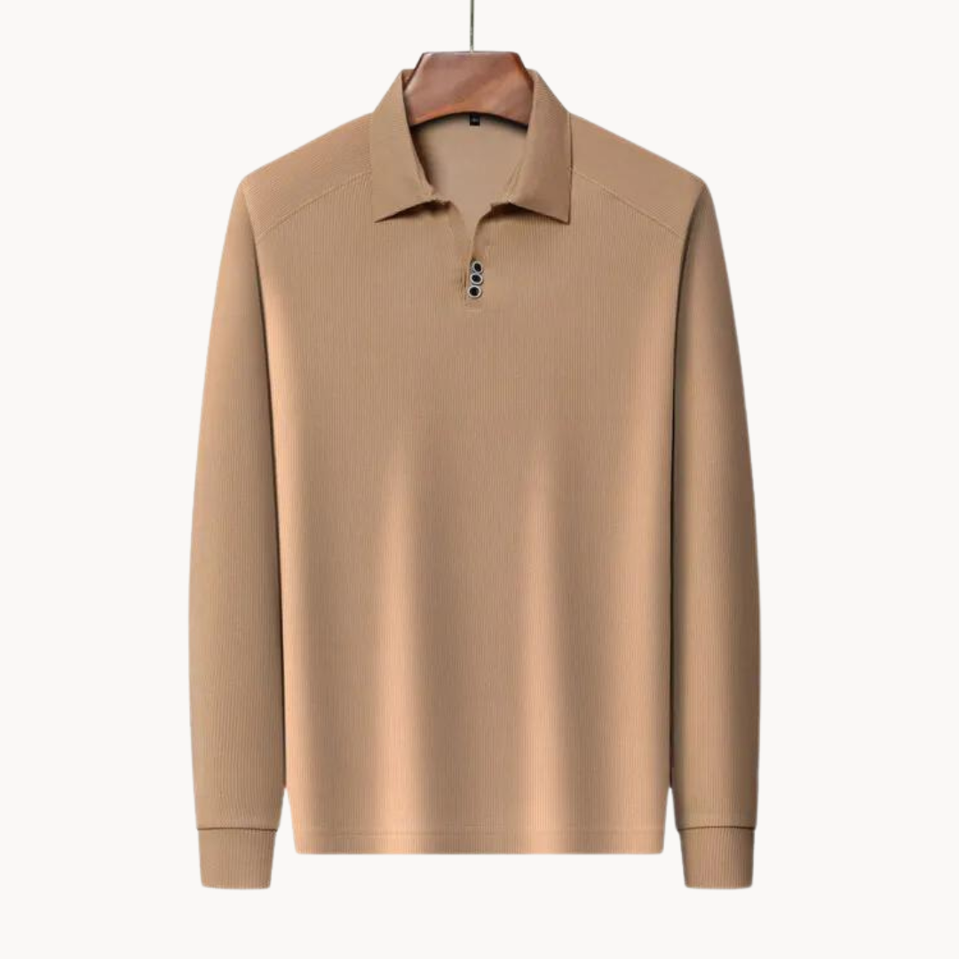 Myk Langermet Pullover Polo For Menn