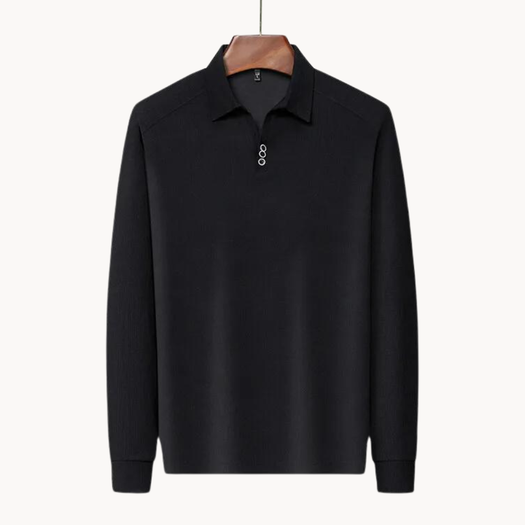 Myk Langermet Pullover Polo For Menn