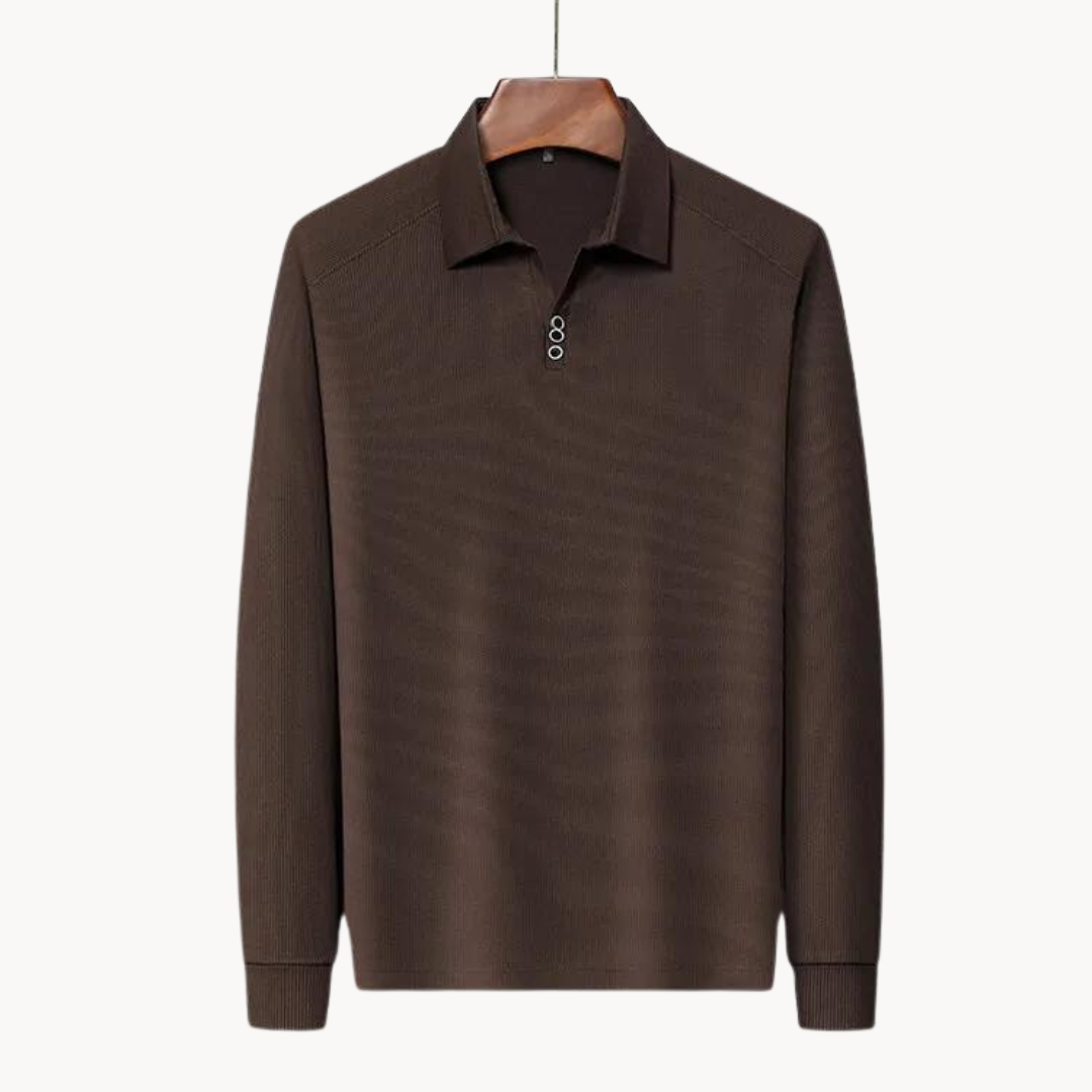 Myk Langermet Pullover Polo For Menn