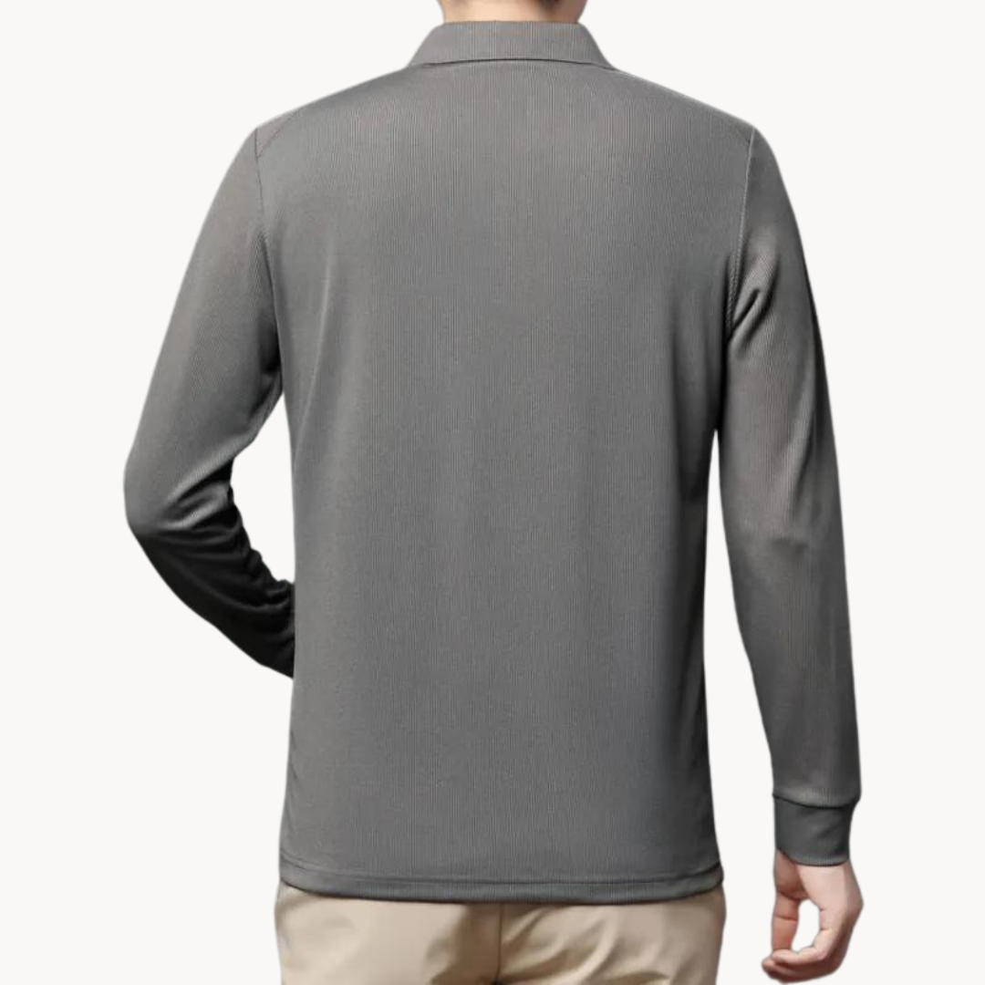 Myk Langermet Pullover Polo For Menn