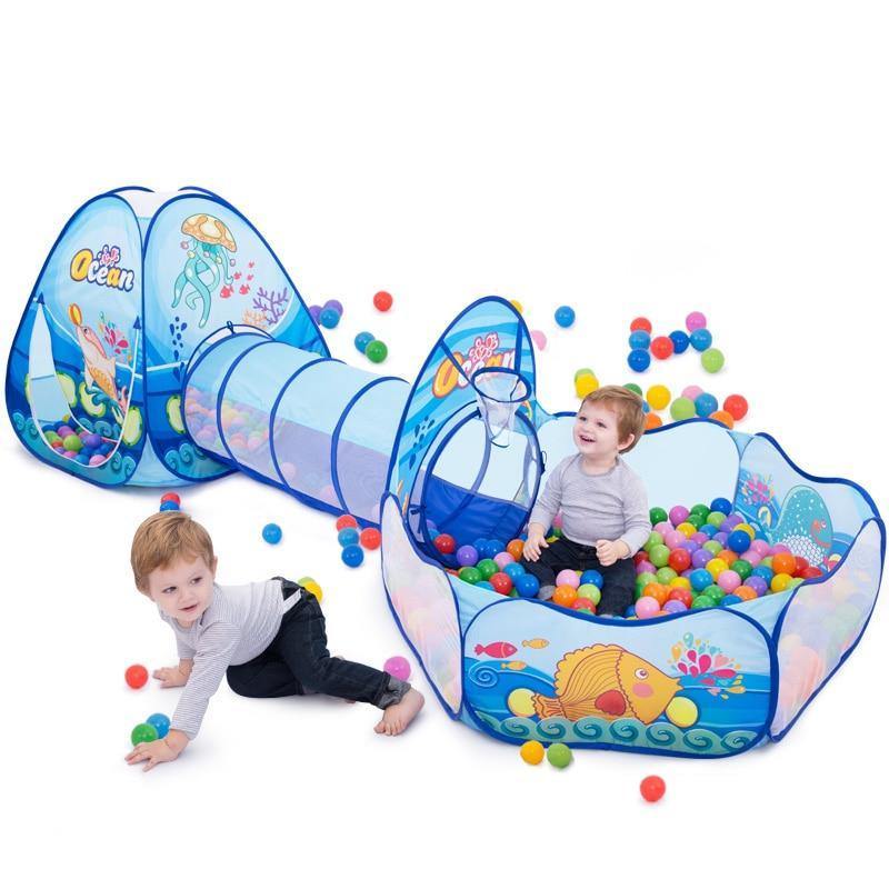 Bærbar Lekeplass for Barn-Baby Activity Toys-Norskova-Blå-Norskova