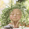 Beauty Faces Resin Cactus Planter-Garden Statues & Sculptures-Norskova-Lukk øynene-Norskova