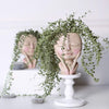 Beauty Faces Resin Cactus Planter-Garden Statues & Sculptures-Norskova-Lukk øynene-Norskova