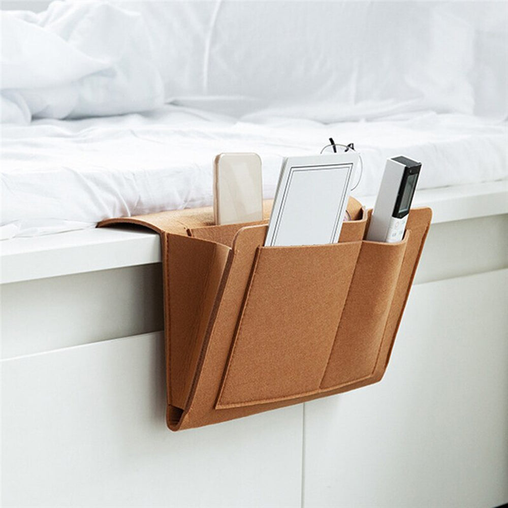 Bed Pocket - Hengende Nattbordsskap Organizer-0-Norskova-Kaffe-Norskova