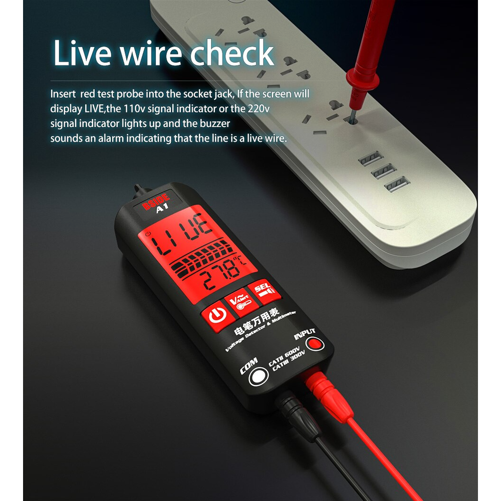 Canava - A1 Helautomatisk Anti-brann Intelligent Digitalt Multimeter-Norskova-Norskova