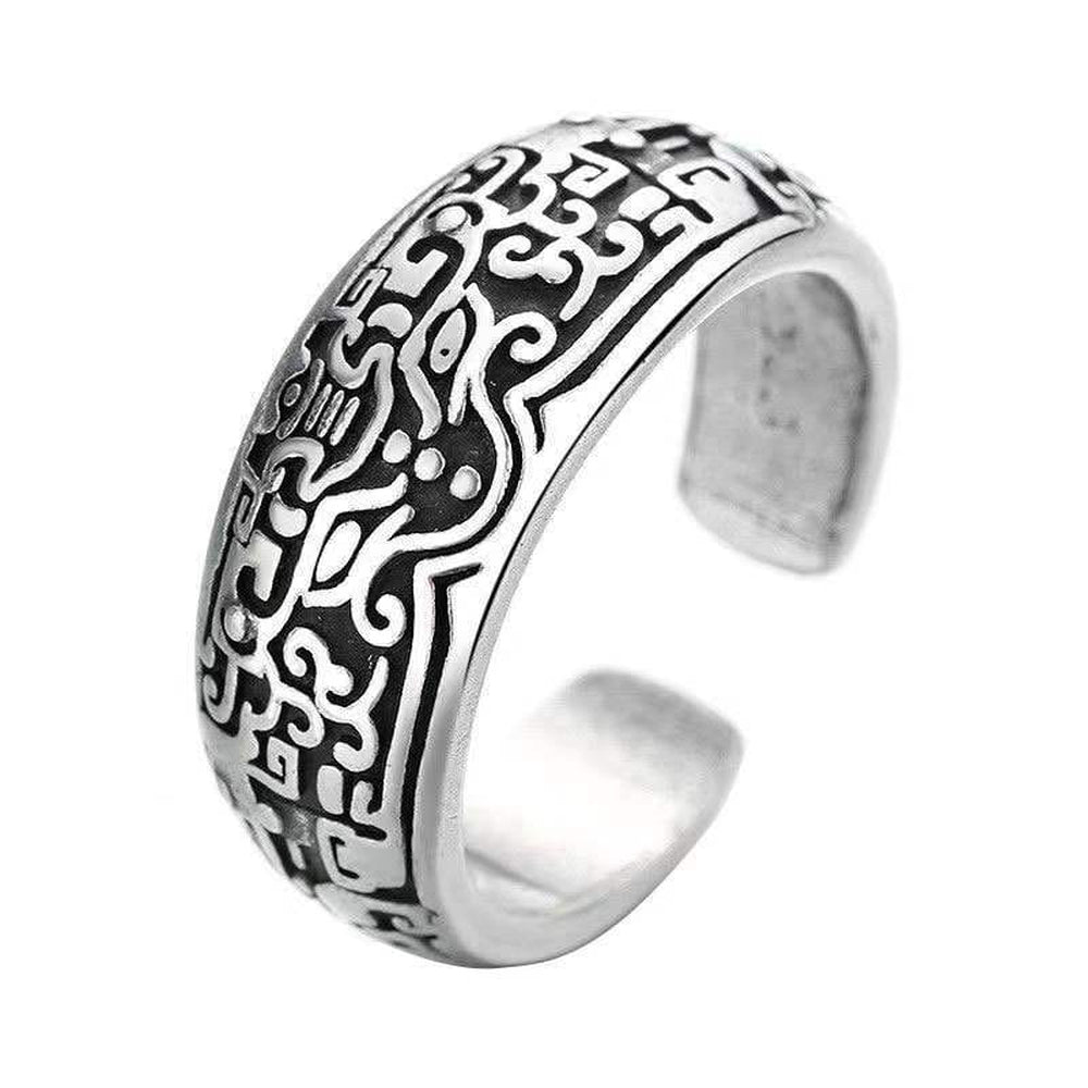 CODE | Feng-Shui Ring-Norskova-Black Silver Open-Norskova