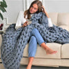 Comfy Knitted Blanket-Norskova-Dark Grey-Standard-Norskova