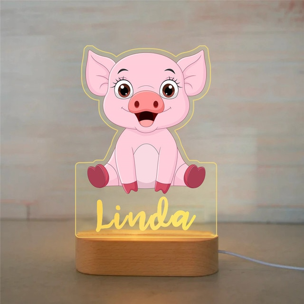 Cute Lamp - Personlig 3d Nattlys - Lite Dyr-Norskova-Grisunge-Norskova