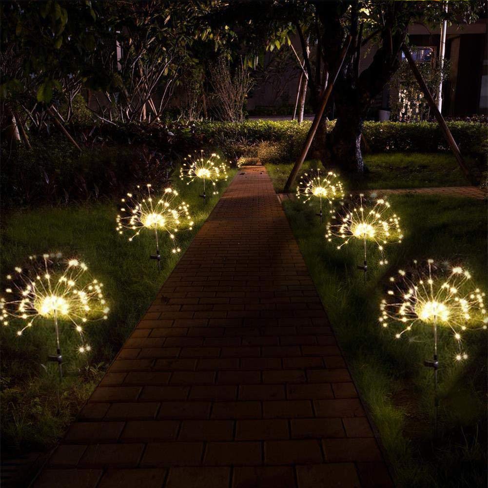 Led soldrevet fyrverkeri-Garden Decor-Norskova-Varm hvit-Norskova