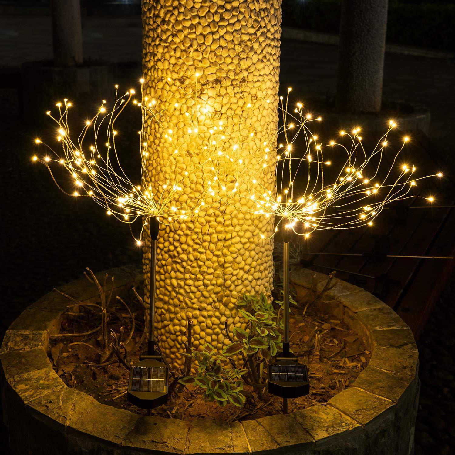 Led soldrevet fyrverkeri-Garden Decor-Norskova-Varm hvit-Norskova