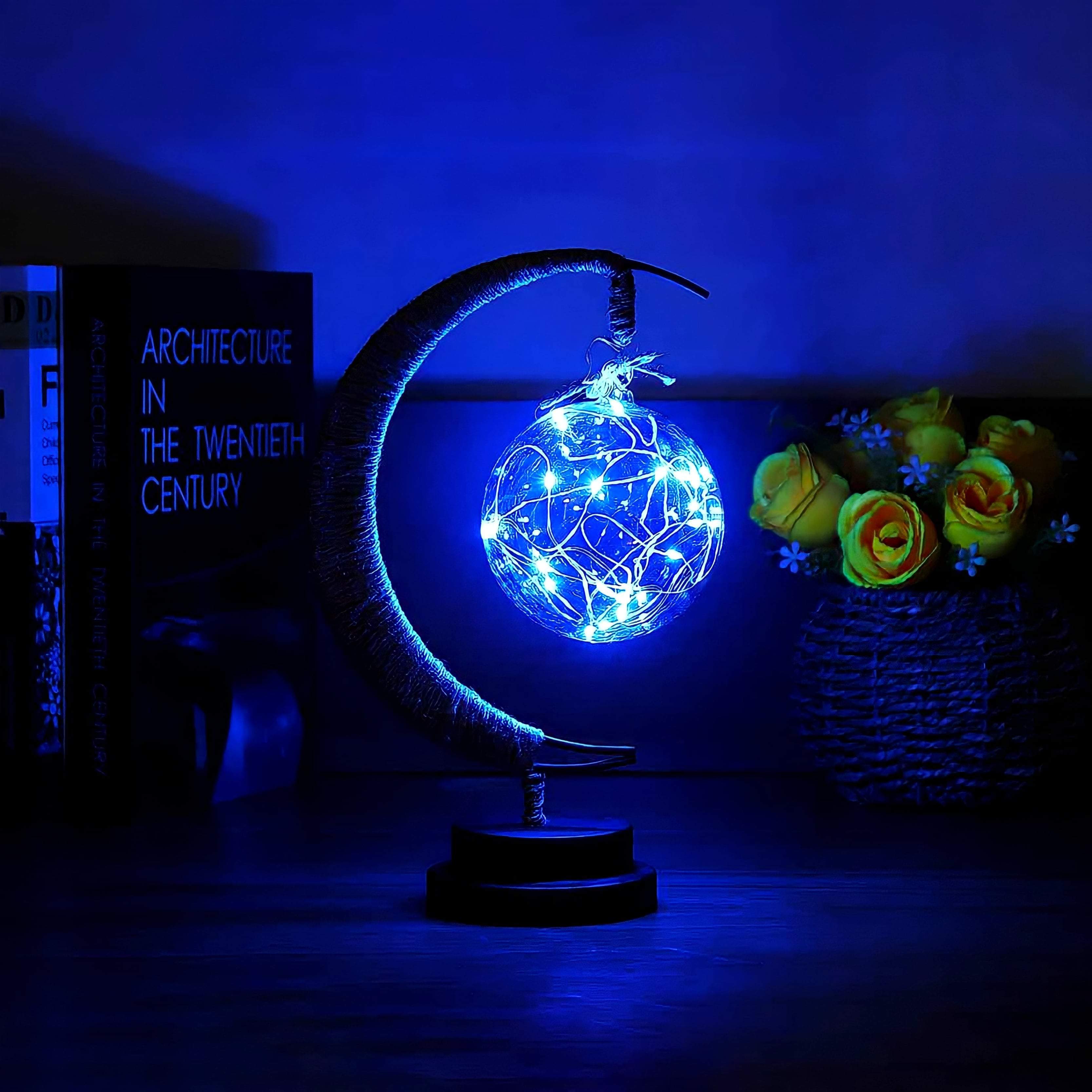 Lunar Rope Sphere Lamp-Home Improvement-Norskova-Galaxy Blå-Norskova