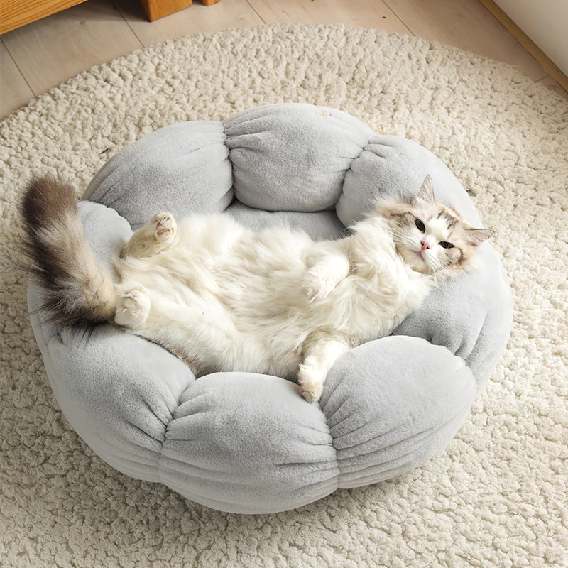 Meowmeow Flower Power Pet Nest-Cat Beds-Norskova-Grå-40cm-Norskova