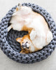 Paw Pads Vaskbar Handwoven Pet Nest-Dog Beds-Norskova-Lysegrå-35cm-Norskova