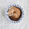 Paw Pads Vaskbar Handwoven Pet Nest-Dog Beds-Norskova-Lysegrå-35cm-Norskova