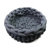 Paw Pads Vaskbar Handwoven Pet Nest-Dog Beds-Norskova-Lysegrå-35cm-Norskova