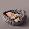 Paw Pads Vaskbar Handwoven Pet Nest-Dog Beds-Norskova-Lysegrå-35cm-Norskova