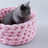 Paw Pads Vaskbar Handwoven Pet Nest-Dog Beds-Norskova-Rosa-35cm-Norskova