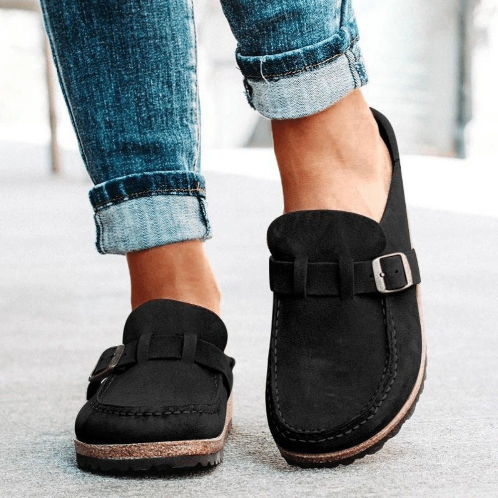 Retro Flats | Stilige Kvinnesandaler-Norskova-Svart-34-Norskova