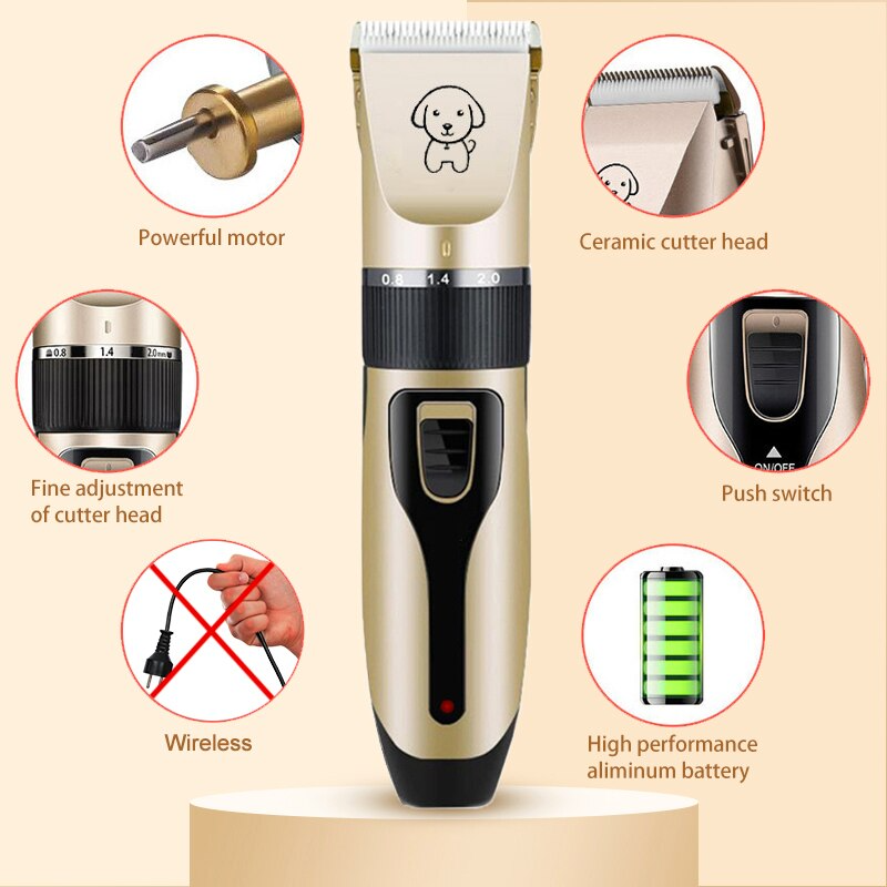 Trimmer Shaver Set Pets Trådløs oppladbar-Pet-Norskova-Norskova